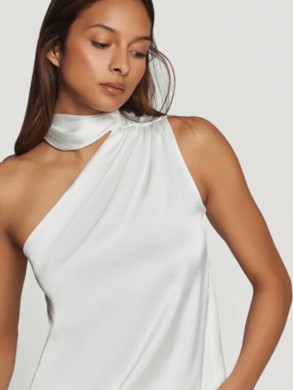 Calliope hammered scarf blouse